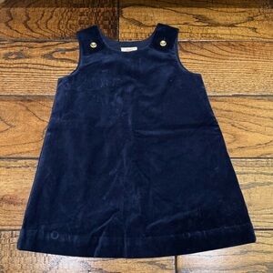 The Beaufort Bonnet Company Girls Navy Blue Velvet Jumper Size 5 NWOT